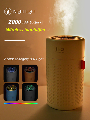750ml Wireless USB Air Humidifier 2000mAh Battery Rechargeable Cool Mist Humidifier
