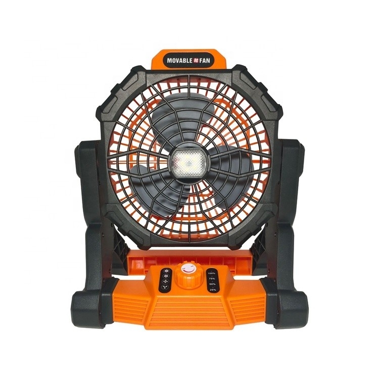 Outdoor Portable Large Wind Power Fan Camping With LED Lights USB Charging Table Fan